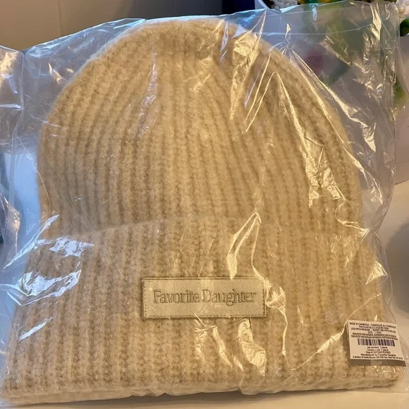 Favorite Daughter Cream Knit Beanie - Picture 2 of 11